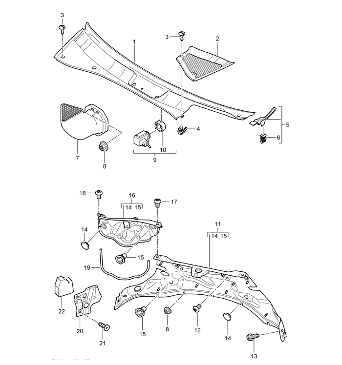 Cover Plenum Panel Fresh-air Intake System